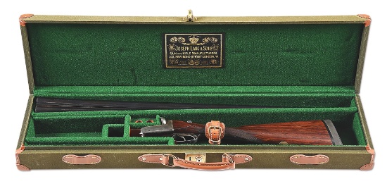 (C) JOSEPH LANG 12 BORE BOXLOCK SIDE BY SIDE SHOTGUN.