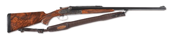 (M) LEBEAU COURALLY .470 NITRO EXPRESS SIDE BY SIDE DOUBLE RIFLE WITH ENGRAVING BY MAISSIN, WINNER O