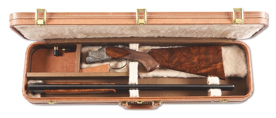 (M) BROWNING C GRADE EXHIBITION 20 GAUGE OVER/UNDER SHOTGUN ENGRAVED BY BAERTEN, WITH CASE.