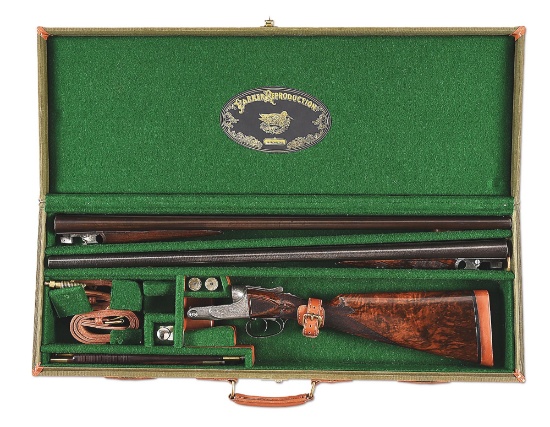 (A) PARKER GRADE 6 AH 10 BORE SIDE BY SIDE SHOTGUN.