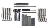UZI CONVERSION KIT AND INCLUDING MAGAZINES TO CONVERT A FULL-AUTO UZI TO SHOOT .22 LONG RIFLE.