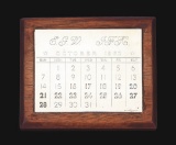 JOHN F. KENNEDY PRESENTATION TIFFANY CALENDAR COMMEMORATING THE CUBAN MISSILE CRISIS TO GENERAL EARL