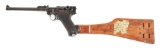 (C) VERY RARE SIAMESE MAUSER BANNER ARTILLERY LUGER SEMI-AUTOMATIC PISTOL WITH MATCHING STOCK.