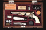 (A) ENGRAVED GOLD WASHED CASED COLT MODEL 1862 THUER CONVERSION POCKET POLICE WITH BOTH CONVERSION A