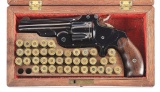 (A) FINE AND EARLY CASED SMITH & WESSON BABY RUSSIAN .38 SINGLE ACTION REVOLVER.