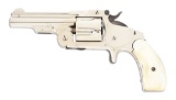 (A) FINE FIRST MODEL SMITH & WESSON BABY RUSSIAN .38 SINGLE ACTION REVOLVER WITH ORIGINAL PICTURE BO