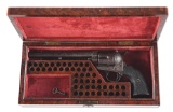 (A) FACTORY ENGRAVED COLT SINGLE ACTION FRONTIER SIX SHOOTER REVOLVER WITH CASE.