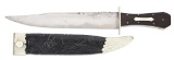 EARLY W & S BUTCHER SHEFFIELD COFFIN HANDLED KNIFE.