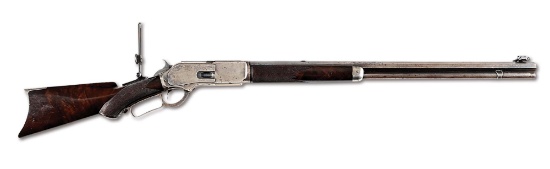 (A) VERY SPECIAL DELUXE WINCHESTER MODEL 1876 .45-75 LEVER ACTION RIFLE ...
