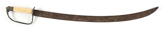 DOCUMENTED AMERICAN SHORT SABER FROM THE GEORGE NEUMANN COLLECTION WITH PEWTER GUARD .