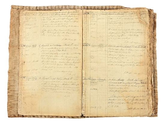 SHIP LOG FOR THE BRIG REBECCA & SALLY CIRCA 1820-1830.