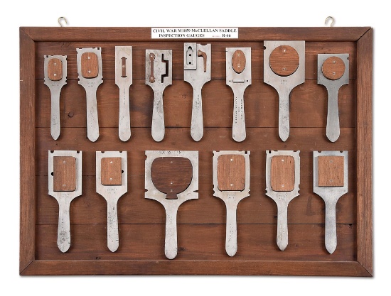 FULL SET OF CIVIL WAR M1859 MCCLELLAN SADDLE INSPECTION GAUGES.