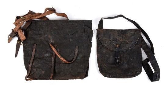 LOT OF 2: US CIVIL WAR KNAPSACK AND HAVERSACK.