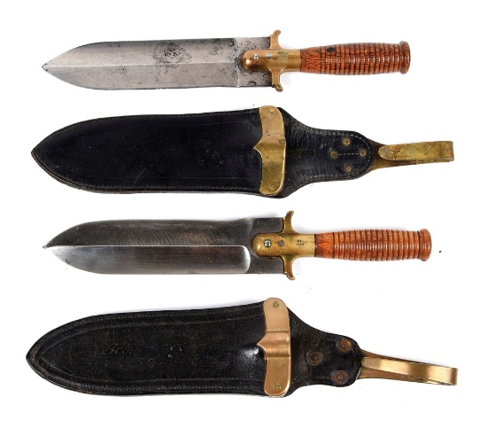 LOT OF 2: US INDIAN WARS M1880 HUNTING KNIFE AND M1890 ENTRENCHING TOOL..