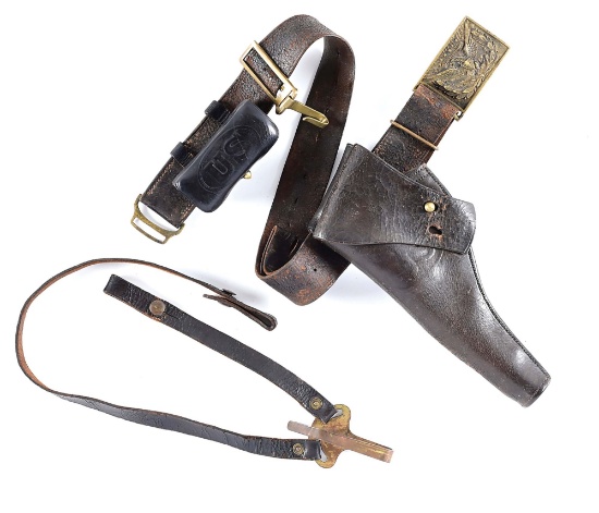 US INDIAN WARS OFFICER'S HOLSTER RIG.