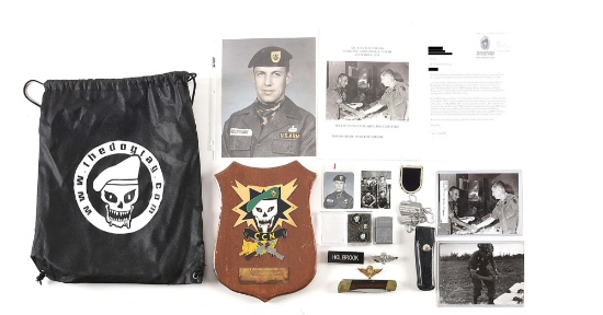 US VIETNAM WAR MAC V SOG CCN INSIGNIA GROUPING WITH BRIGHT LIGHT PHOTO ...