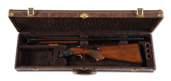 (C) CASED BELGIUM BROWNING LIGHTNING OVER UNDER 20 GAUGE SHOTGUN