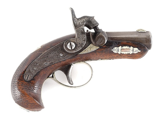 (A) CURRY SAN FRANCISCO AGENT MARKED PEANUT SIZE HENRY DERINGER POCKET PISTOL.