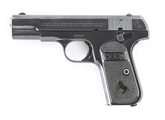 (C) COLT 1908 POCKET HAMMERLESS SEMI-AUTOMATIC PISTOL.