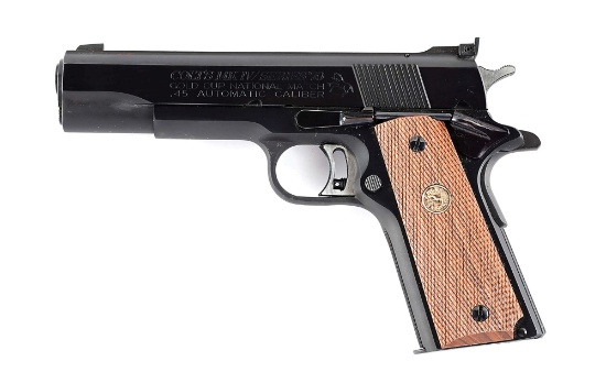(C) COLT MK IV SERIES 70 GOLD CUP NATIONAL MATCH 1911A1 .45 ACP SEMI-AUTOMATIC PISTOL (1972).