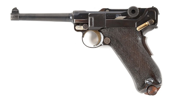 (C) 1906 PORTUGUESE ARMY M2 LUGER SEMI AUTOMATIC PISTOL.