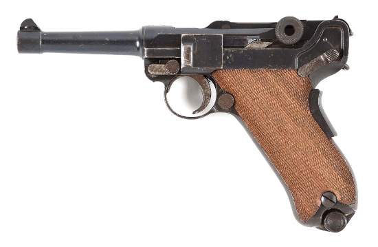 (C) 1906 REPUBLIC OF PORTUGUESE NAVY LUGER SEMI AUTOMATIC LUGER.