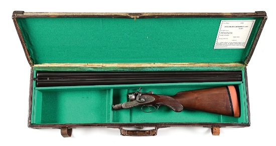 (A) J.V. NEEDHAM 10 GAUGE SIDE BY SIDE SHOTGUN
