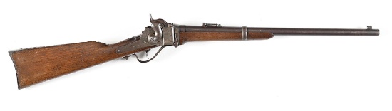 (A) SHARPS MODEL 1867 CARTRIDGE CONVERSION SINGLE SHOT CARBINE.