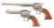 (C) CASED SET OF 2: COLT SINGLE ACTION FRONTIER SCOUT AND A BUNTLINE SCOUT IN .22 MAGNUM.