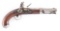(A) US M1836 FLINTLOCK PISTOL BY JOHNSON DATED 1840.