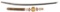 JAPANESE SHIN GUNTO KATANA WITH LEATHER COVER, SIGNED BY KANEKO AND DATED.