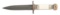 JIM SORNBERGER THREE-TONED IVORY BANDED DAMASCUS DAGGER.