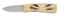JIM SORNBERGER 14K GOLD LINERLOCK KNIFE WITH GOLD QUARTZ SCALES.
