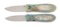 LOT OF 2: JIM SORNBERGER AND STAN FUJISAKA LINERLOCK KNIVES.