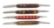 LOT OF 4: SCHRADE CUTLERY CO. DOUBLE AUTOMATIC KNIVES.