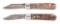 LOT OF 2: PRESTO AUTOMATIC KNIVES.