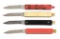 LOT OF 4: SCHRADE PULLBALL AUTOMATIC KNIVES.