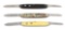 LOT OF 3: PRESTO DOUBLE AUTOMATIC KNIVES.