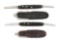 LOT OF 2: SCHRADE WALDEN DOUBLE AUTOMATIC KNIVES WITH SHEATHS.