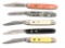 LOT OF 5: VARIOUS BRANDS OF AUTOMATIC KNIVES.