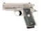 (M) STAINLESS COLT SERIES 80 MK IV OFFICERS ACP SEMI AUTOMATIC PISTOL.