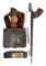 US CIVIL WAR CARTRIDGE BOX, BELT, AND BAYONET.