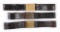 LOT OF 3: US INDIAN WARS LEATHER BELTS WITH PLATES.
