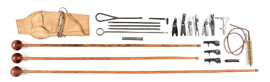 LOT OF US CIVIL WAR-INDIAN WARS FIREARMS TOOLS AND CLEANING RODS.