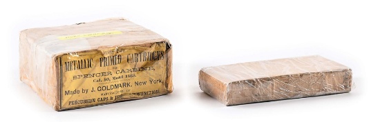 LOT OF 2: BOXES OF ANTIQUE AMMUNITION.