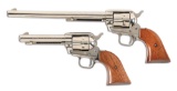 (C) CASED SET OF 2: COLT SINGLE ACTION FRONTIER SCOUT AND A BUNTLINE SCOUT IN .22 MAGNUM.