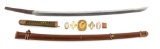 KATANA WITH A SIGNATURE FOR MINAMOTO KIYOMARO.