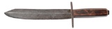 CIVIL WAR ERA BOWIE KNIFE WITH CHECKERED GRIP.