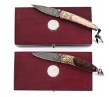 LOT OF 2: WILLIAM HENRY B10 LANCET AND B05 CHERRY HILLS FOLDING KNIVES.