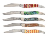 LOT OF 5: IMPERIAL KNIFE COMPANY TOOTHPICK AUTOMATIC KNIVES.